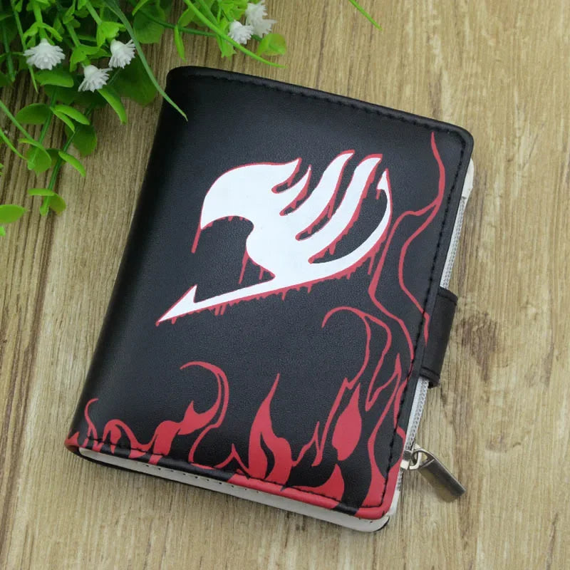 Fairy Tail Men's Folding Wallet Card Holder PU Leather Short Purse