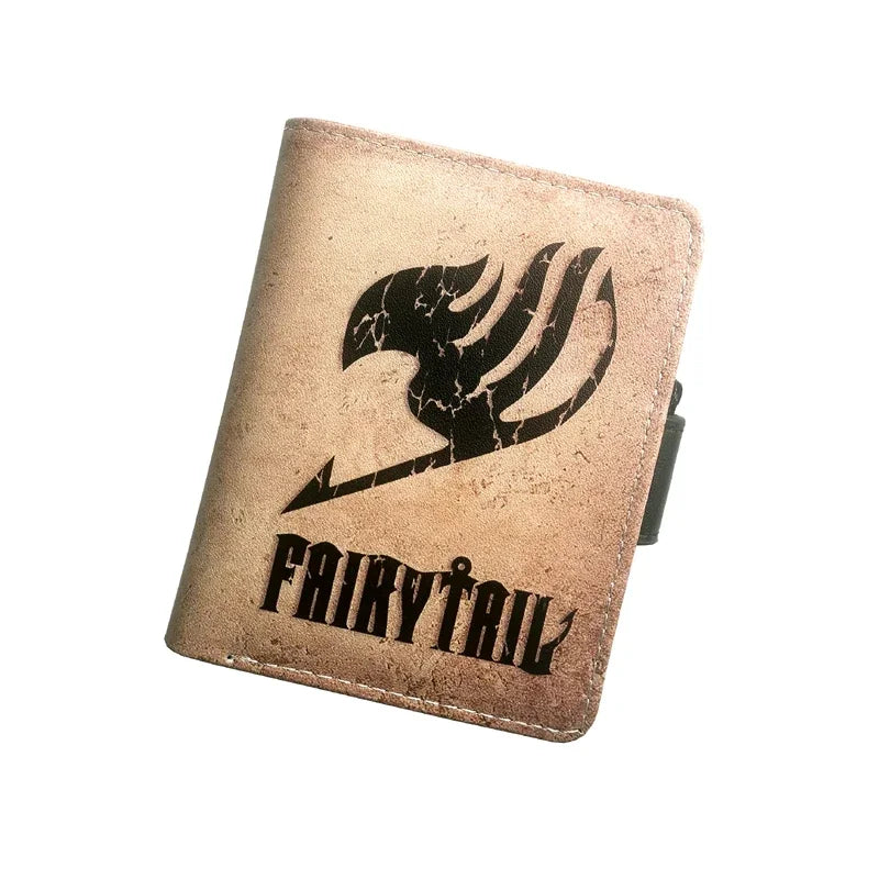 Fairy Tail Men's Folding Wallet Card Holder PU Leather Short Purse