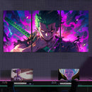 One Piece Roronoa Zoro Canvas Wall Art - 3 or 5 Panels