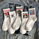 One Piece -5 pair sock pack displaying Luffy and Chopper