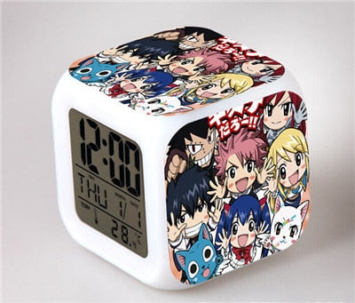 Fairy Tail Digital Alarm Clock with 7 Colors Glowing Led