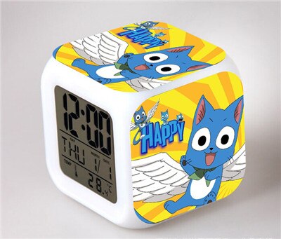 Fairy Tail Digital Alarm Clock with 7 Colors Glowing Led