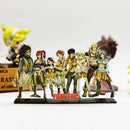 Fairy Tail acrylic figure and stand with Natsu, Lucy, Erza, Gray, Wendy, and Laxus