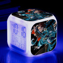 Demon Slayer Digital Alarm Clock with 7 Colors Glowing Led