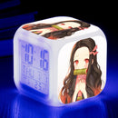 Demon Slayer Digital Alarm Clock with 7 Colors Glowing Led