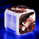 Demon Slayer Digital Alarm Clock with 7 Colors Glowing Led
