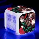 Demon Slayer Digital Alarm Clock with 7 Colors Glowing Led