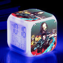 Demon Slayer Digital Alarm Clock with 7 Colors Glowing Led