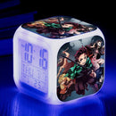 Demon Slayer Digital Alarm Clock with 7 Colors Glowing Led