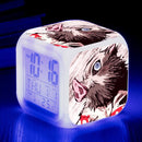 Demon Slayer Digital Alarm Clock with 7 Colors Glowing Led