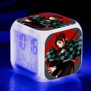Demon Slayer Digital Alarm Clock with 7 Colors Glowing Led