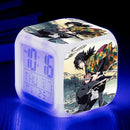 Demon Slayer Digital Alarm Clock with 7 Colors Glowing Led