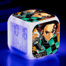 Demon Slayer Digital Alarm Clock with 7 Colors Glowing Led