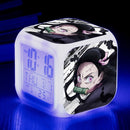 Demon Slayer Digital Alarm Clock with 7 Colors Glowing Led