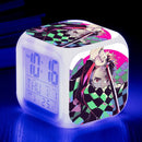 Demon Slayer Digital Alarm Clock with 7 Colors Glowing Led