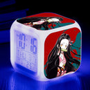 Demon Slayer Digital Alarm Clock with 7 Colors Glowing Led