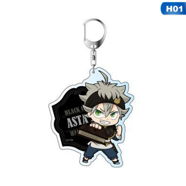 Black Clover Key Chains - Several Characters to Choose From - Acrylic Keychain Pendant