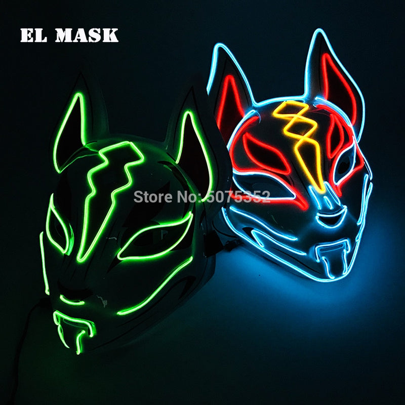 Japanese Fox Mask Neon Led Light
