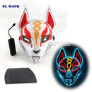 Japanese Fox Mask Neon Led Light