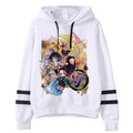 Demon Slayer Hooded Sweatshirt w/ Striped Sleeves - 20 Different Styles