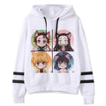 Demon Slayer Hooded Sweatshirt w/ Striped Sleeves - 20 Different Styles