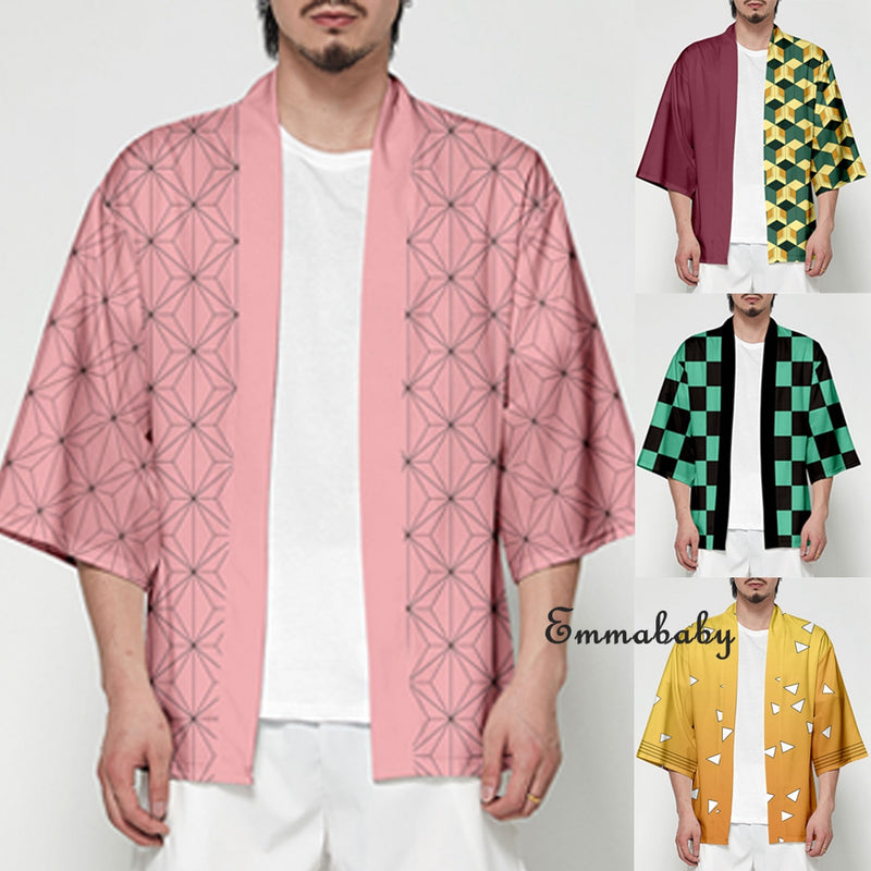Demon Slayer Men/Women Summer Casual Cool Streetwear Kimono Haori Yukata Cosplay