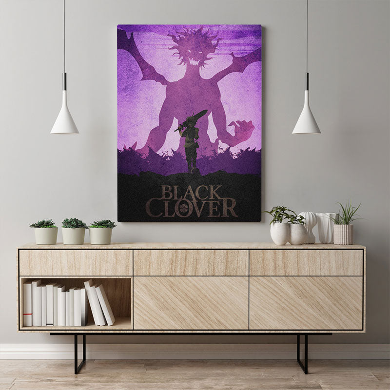 Asta Demon Black Clover Canvas Poster Wall Art