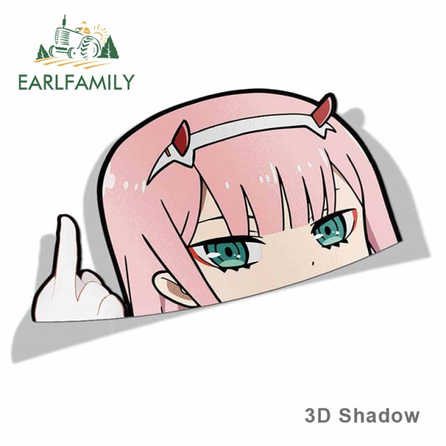 Zero Two Darling in the Franxx 13cm x 13cm Vinyl Decal Auto Sticker