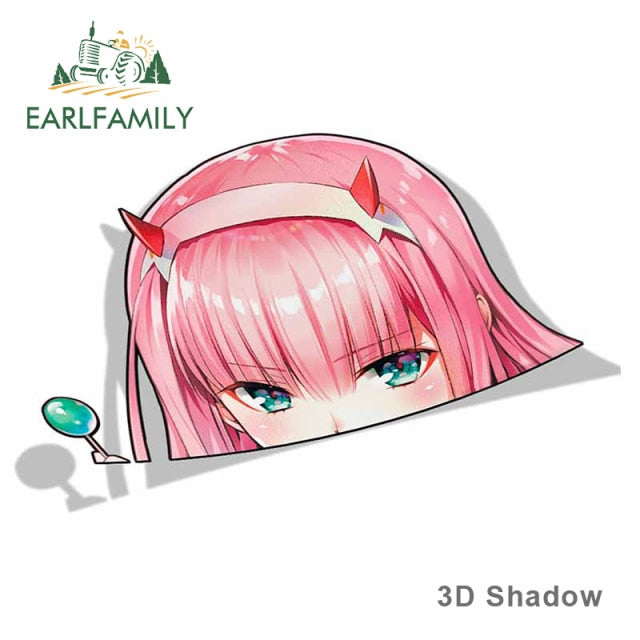 Zero Two Darling in the Franxx 13cm x 13cm Vinyl Decal Auto Sticker