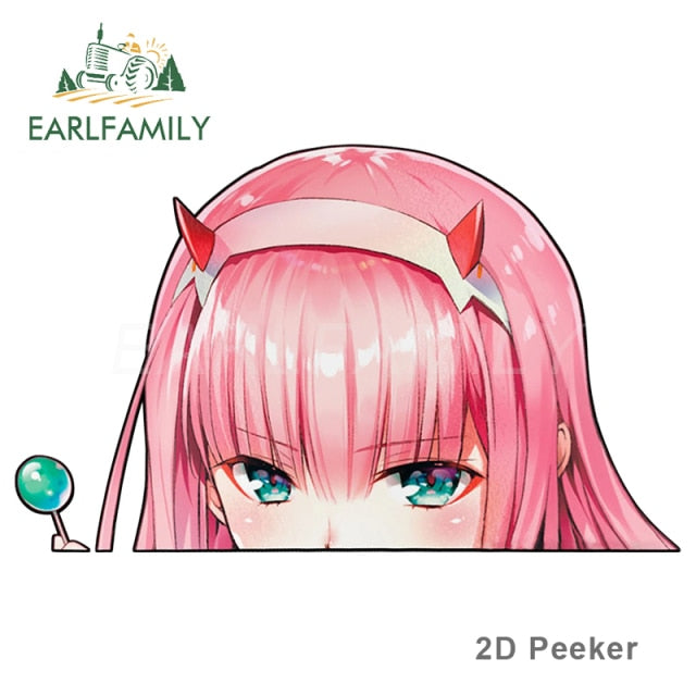 Zero Two Darling in the Franxx 13cm x 13cm Vinyl Decal Auto Sticker