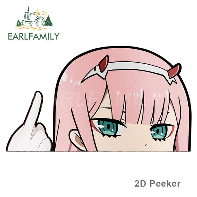 Zero Two Darling in the Franxx 13cm x 13cm Vinyl Decal Auto Sticker