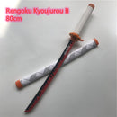 Demon Slayer Wooden Prop Sword Cosplay Weapon 80cm in length