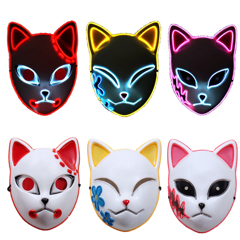 Demon Slayer LED Fox Mask - Tanjiro, Sabito, Makomo